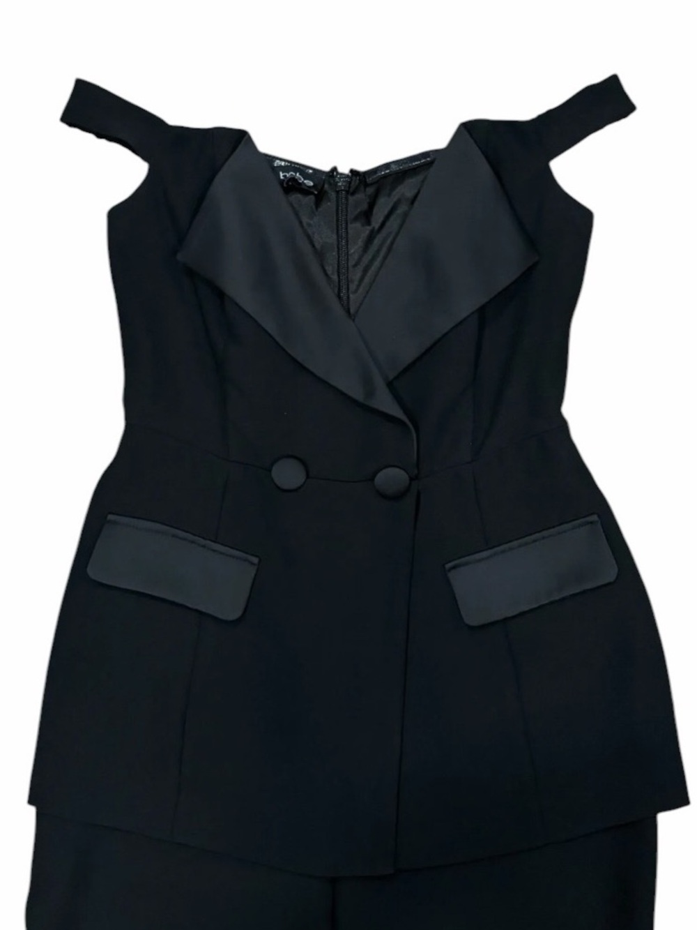 Bebe Tuxedo Jumpsuit